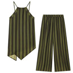 Women's Elegant Wide-Leg Striped Trousers