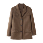 Women's Elegant Suede Blazer Jacket