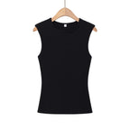 Women's Sleeveless Top with Modern Cut and Form-Fitting Design