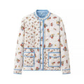 Women's Floral Quilted Jacket with Pockets