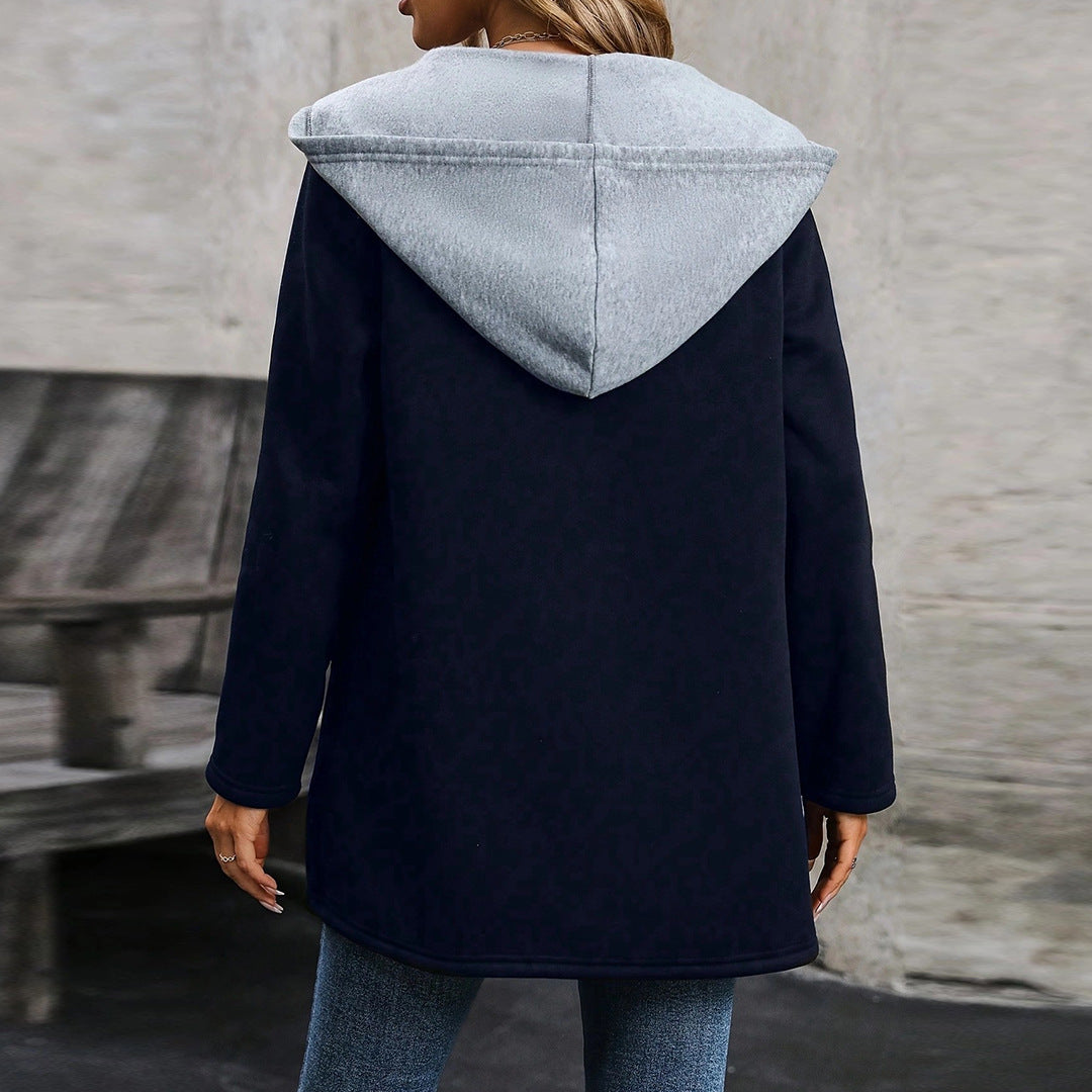 Women's Hooded Cardigan with Pockets
