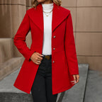 Women's Elegant Coat with Stand-Up Collar