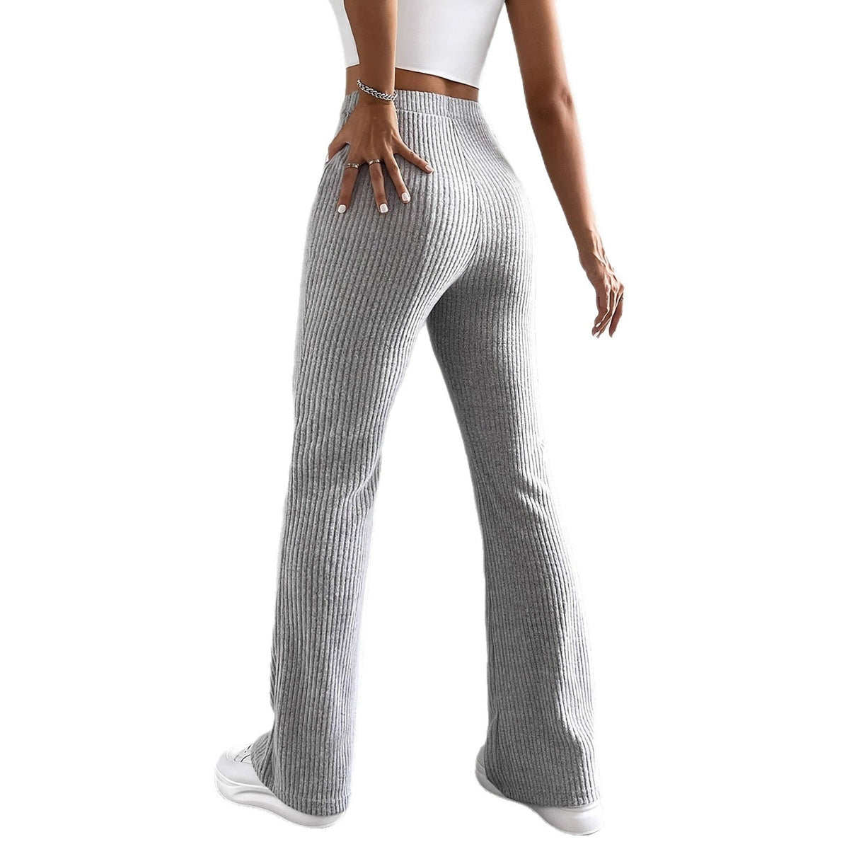 Women's High-Waisted Knit Pants