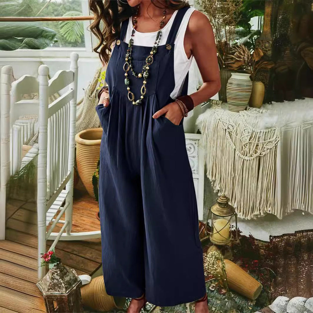 Casual Jumpsuit with Pockets and Stylish Cut