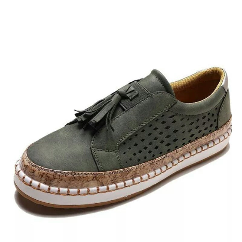 Women's Breathable Moccasins with Fringe Detail