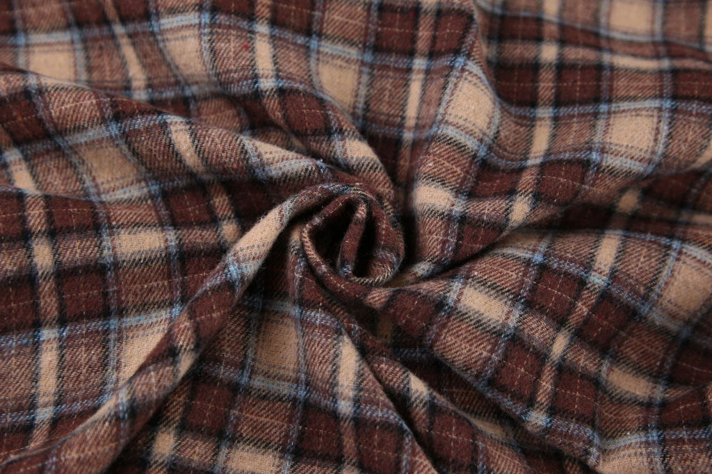 Women's Plaid Overshirt in Casual Cut with Oversized Sleeves