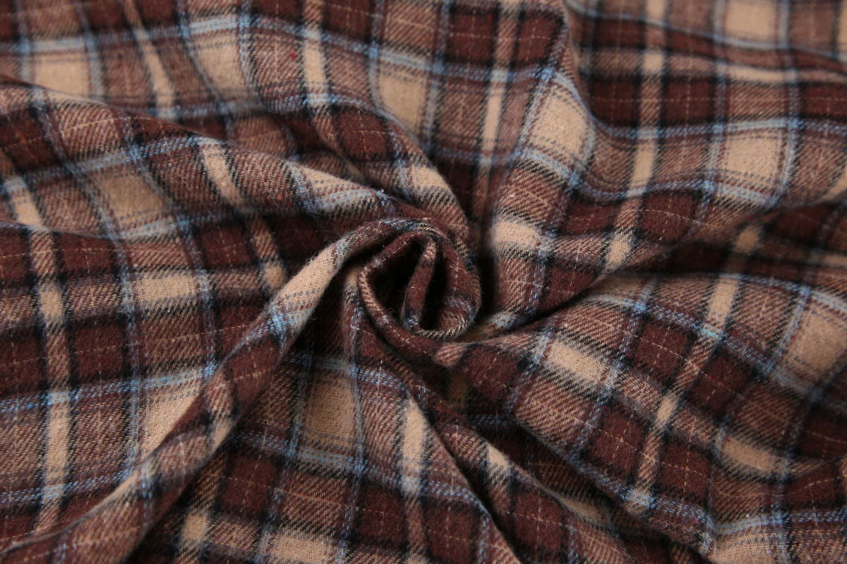 Women's Plaid Overshirt in Casual Cut with Oversized Sleeves