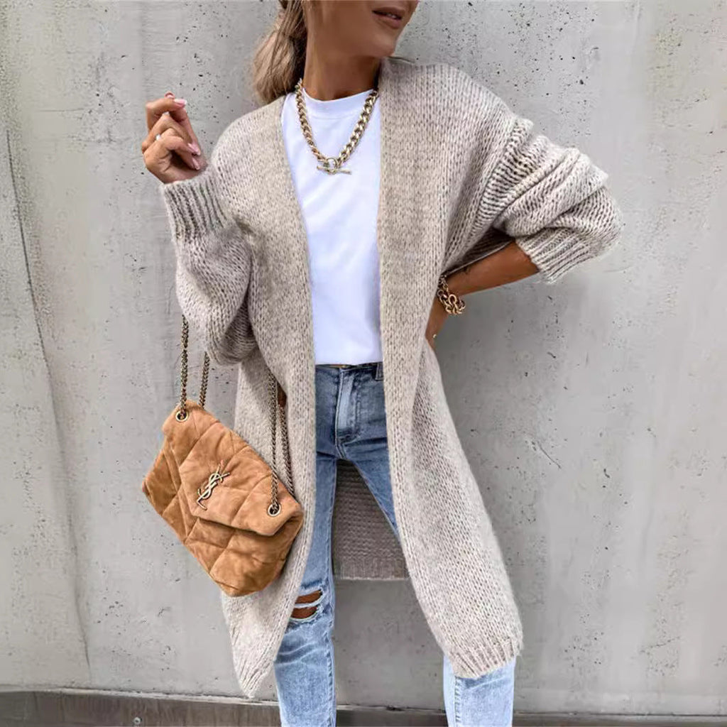 Women's Open-Front Chunky Knit Cardigan