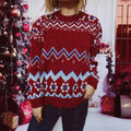 Women's Festive Nordic Pattern Knit Sweater