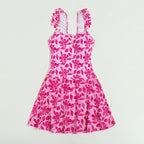 Women's Swim Dress with Floral Pattern