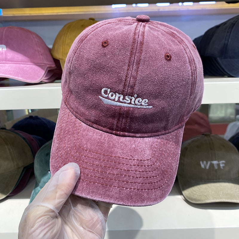 Men's Distressed Adjustable Denim Baseball Cap