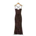 Women's Bodycon Dress with Floral Lace Trim