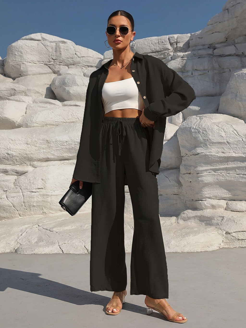 Women's Elegant Two-Piece Set with Relaxed Fit