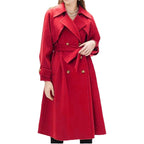 Elegant Double-Breasted Trench Coat with Tailored Fit