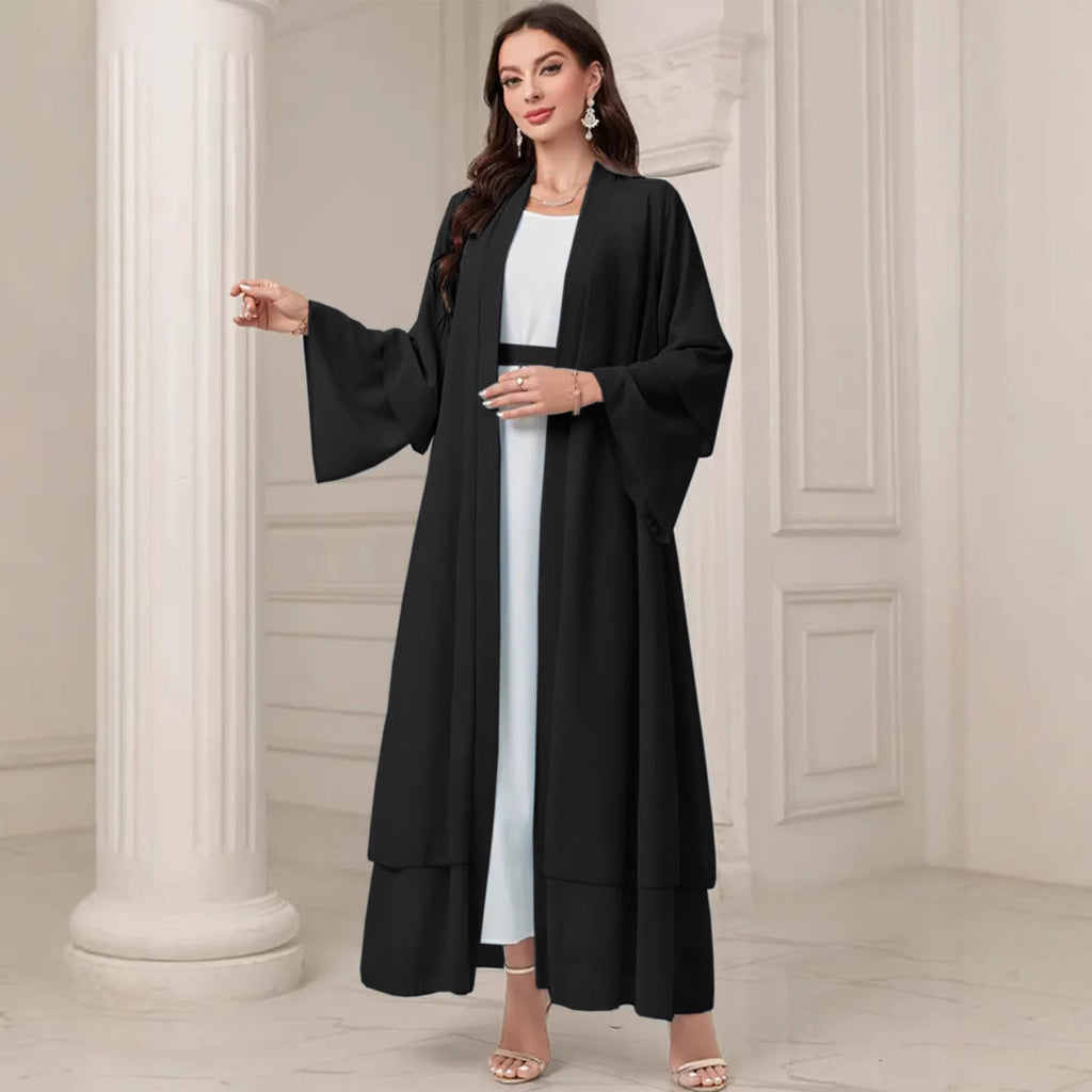Elegant Long Kimono Jacket in Flowing Fabric