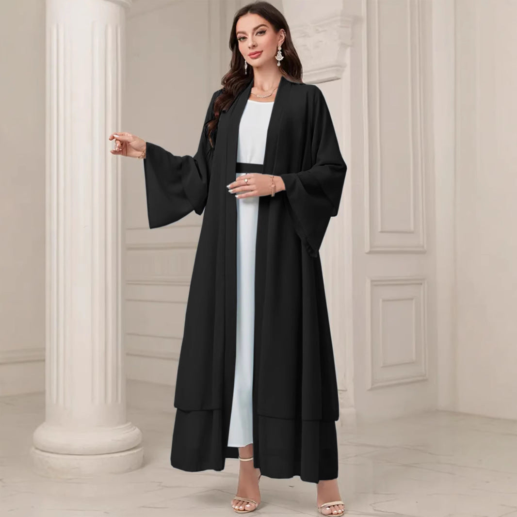 Elegant Long Kimono Jacket in Flowing Fabric