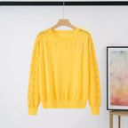 Women's Elegant Sweater with Lace Sleeves