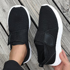Women's Breathable Casual Sneakers with Adjustable Hook-and-Loop Closure