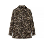 Elegant Leopard Print Blazer