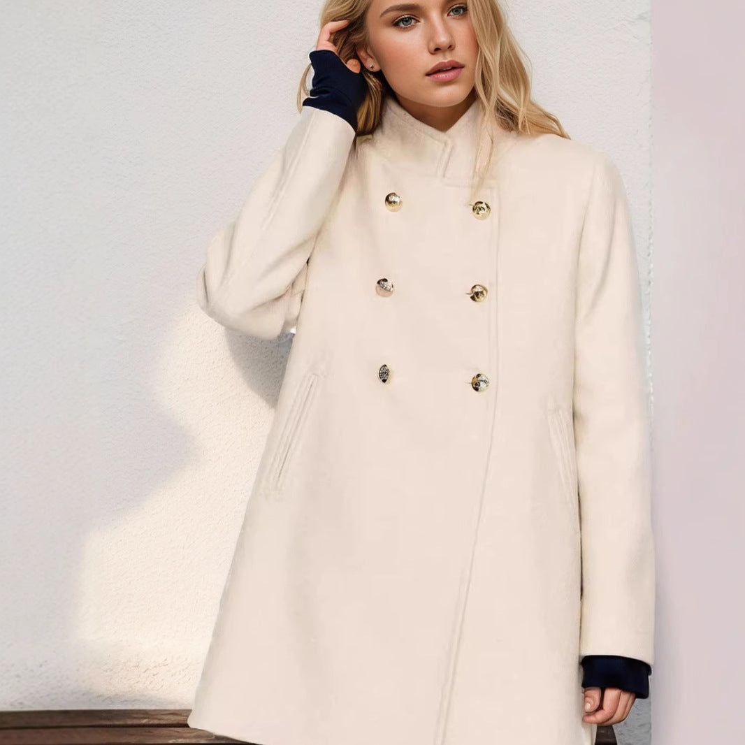 Women's Double-Breasted Quilted Coat