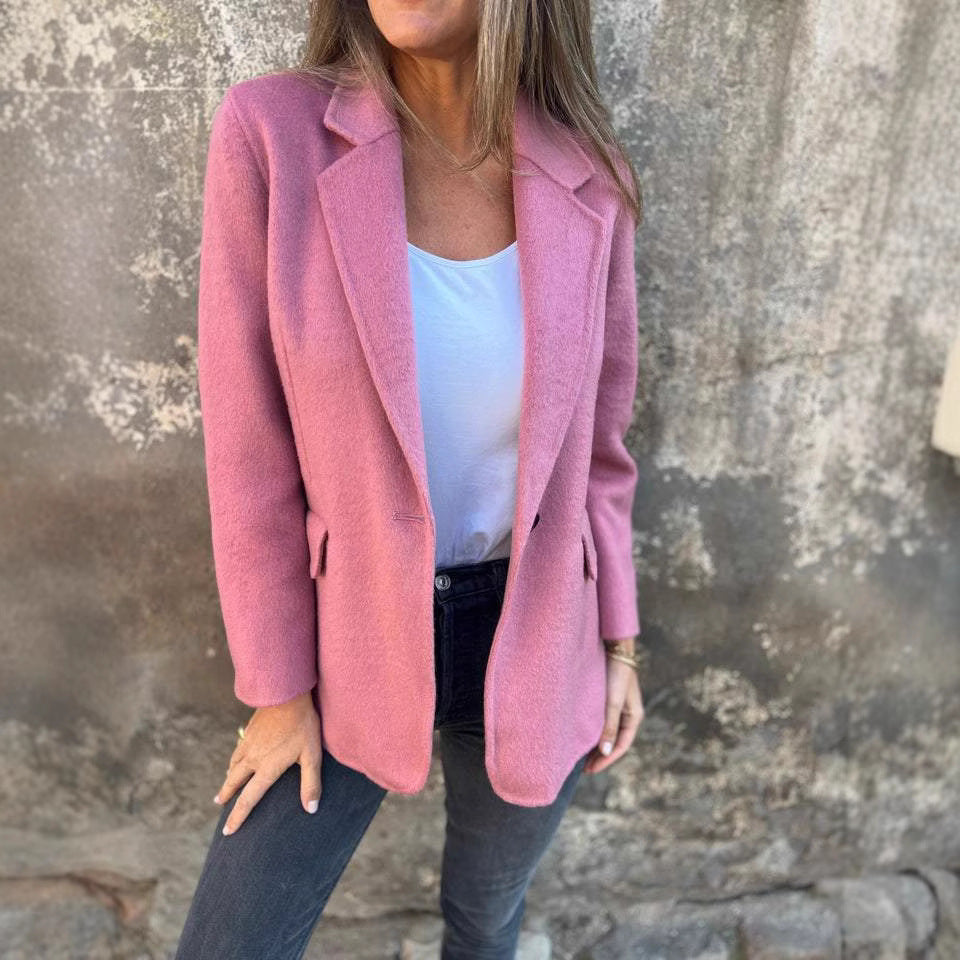 Women's Elegant Wool Jacket with Slim Fit