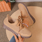 Women's Breathable Sneakers with Perforated Upper
