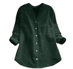 Women's Blouse with Elegant Button Placket and Modern Fit