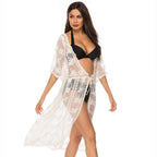 Women's Elegant Crochet Beach Cover-Up Jacket