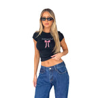 Women's Comfortable Crop Top with Fashionable Print