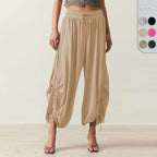 Comfortable Harem Pants with Ruffle Details