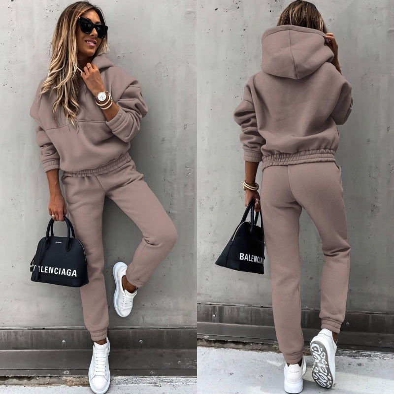 Women's Casual Sweatpants Set with Oversized Sweater