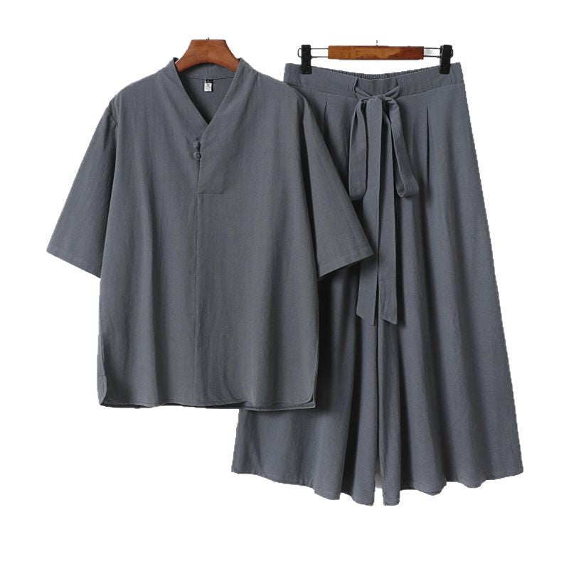 Unisex Two-Piece Kimono Lounge Set