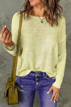 Women's Chunky Knit Sweater with Wide Fit and Decorative V-Neck