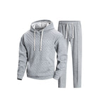 Men's Structured Leisure Tracksuit with Hood and Drawstring Pants