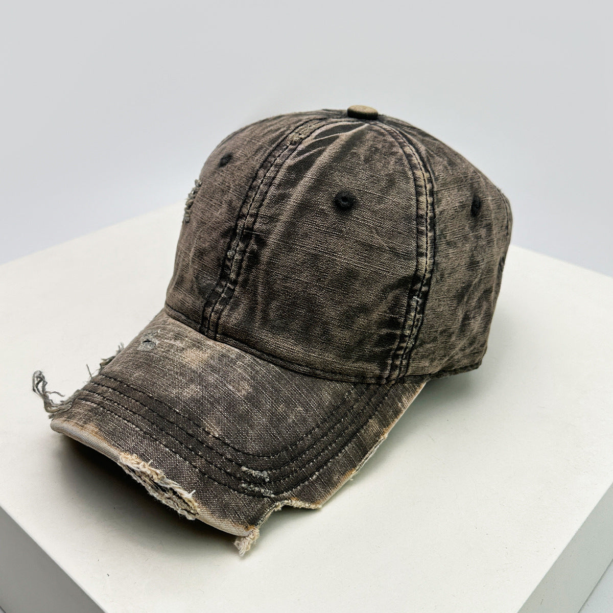 Men's Distressed Denim Baseball Hat