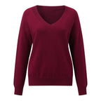Women's Elegant V-Neck Sweater