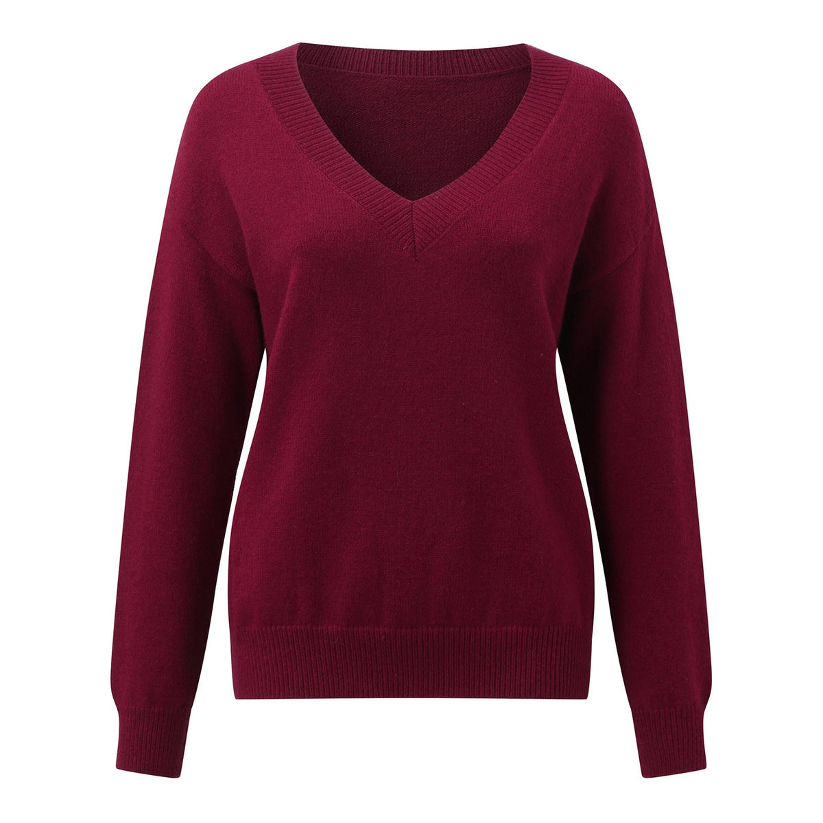 Women's Elegant V-Neck Sweater