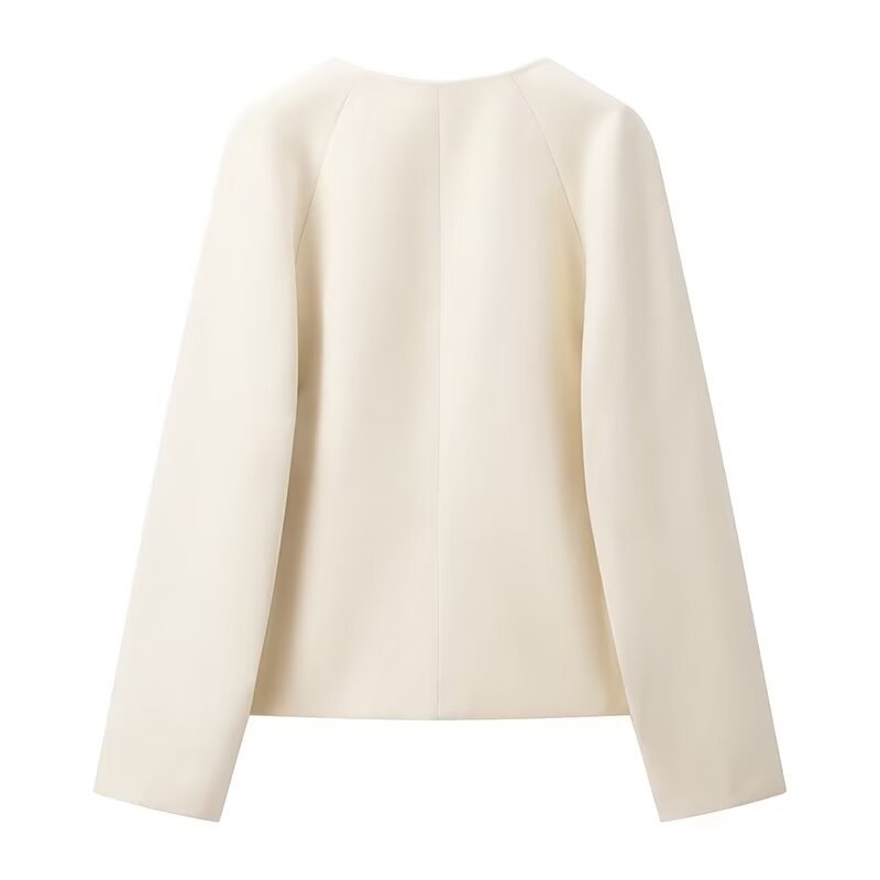 Women's Elegant Cropped Blazer with Chic Closure