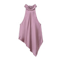 Women's Asymmetrical Top with Elegant Collar