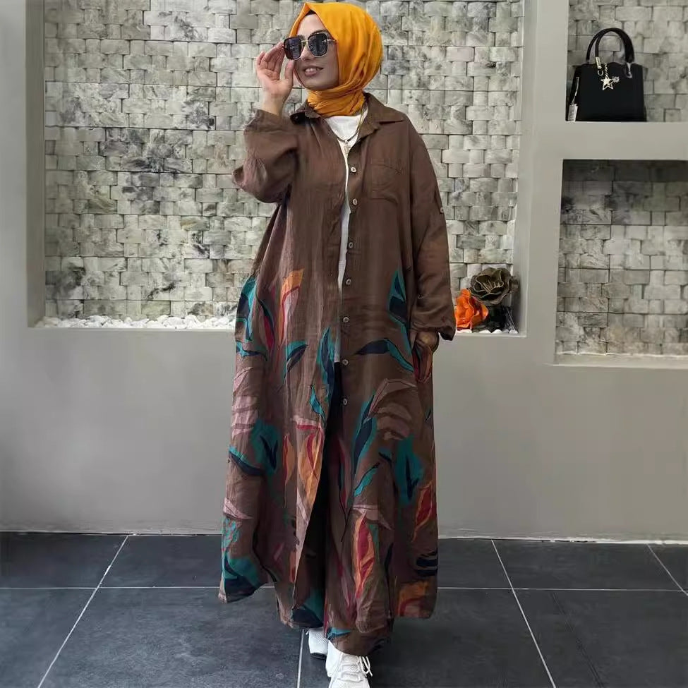 Women's Long Floral Blouse