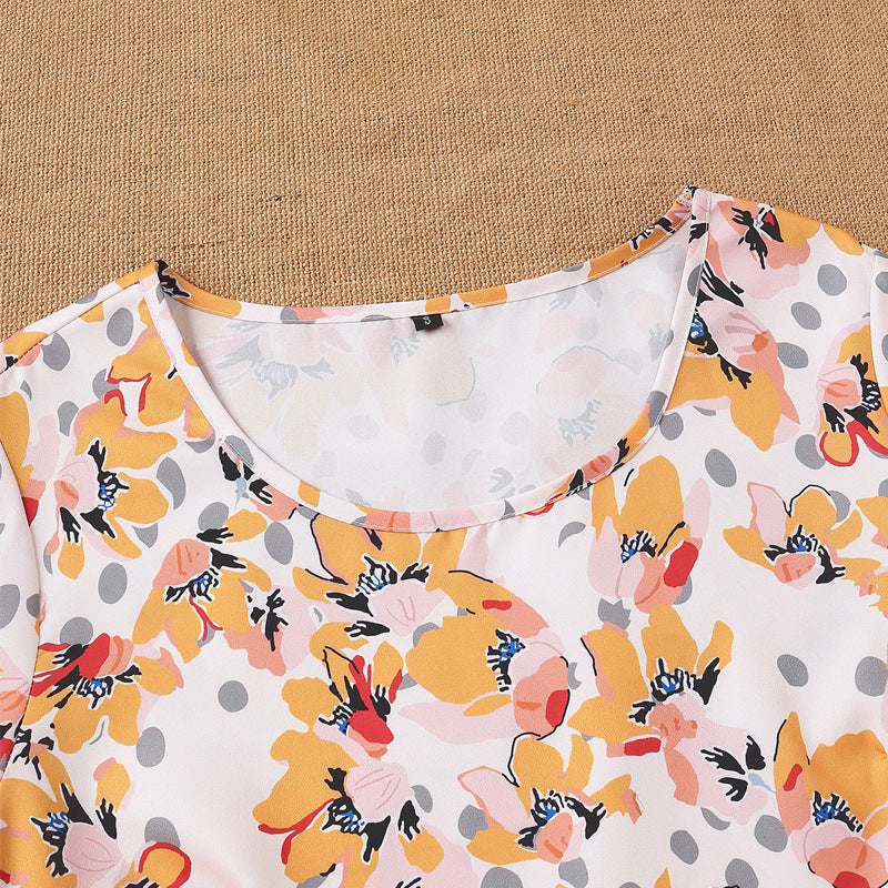 Women's Blouse with Floral Design