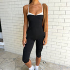 Elegant Overall with Bust Detail and Adjustable Straps