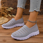 Women's Breathable Slip-On Sneakers with Elastic Upper and Non-Slip Sole