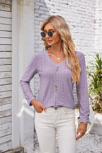 Women's Airy Blouse with Button Details