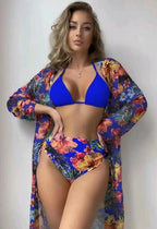 Women's Fashionable Swim Set with Stylish Kimono