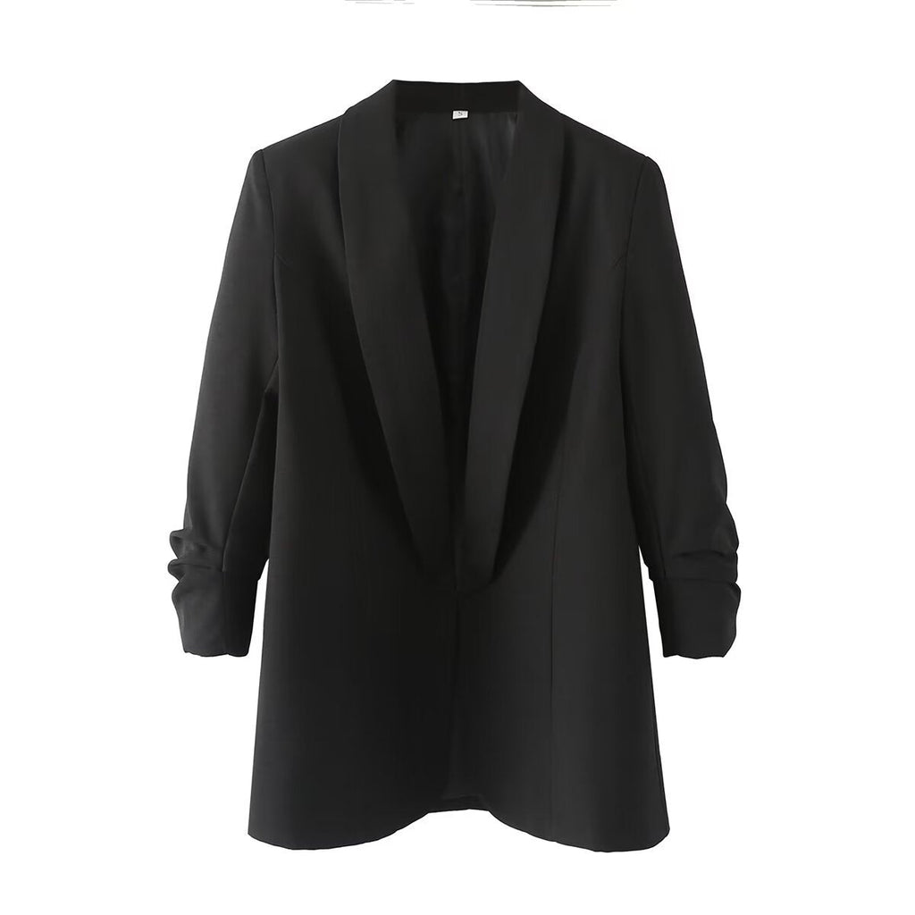 Women's Elegant Blazer with Modern Cut and Pockets