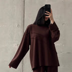 Women's Oversized Lounge Set with Palazzo Pants