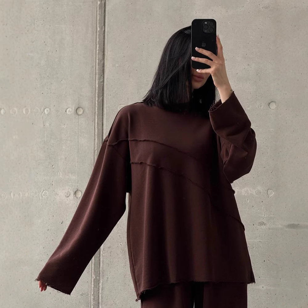 Women's Oversized Lounge Set with Palazzo Pants