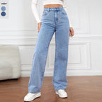 High-Waisted Wide-Leg Vintage Jeans