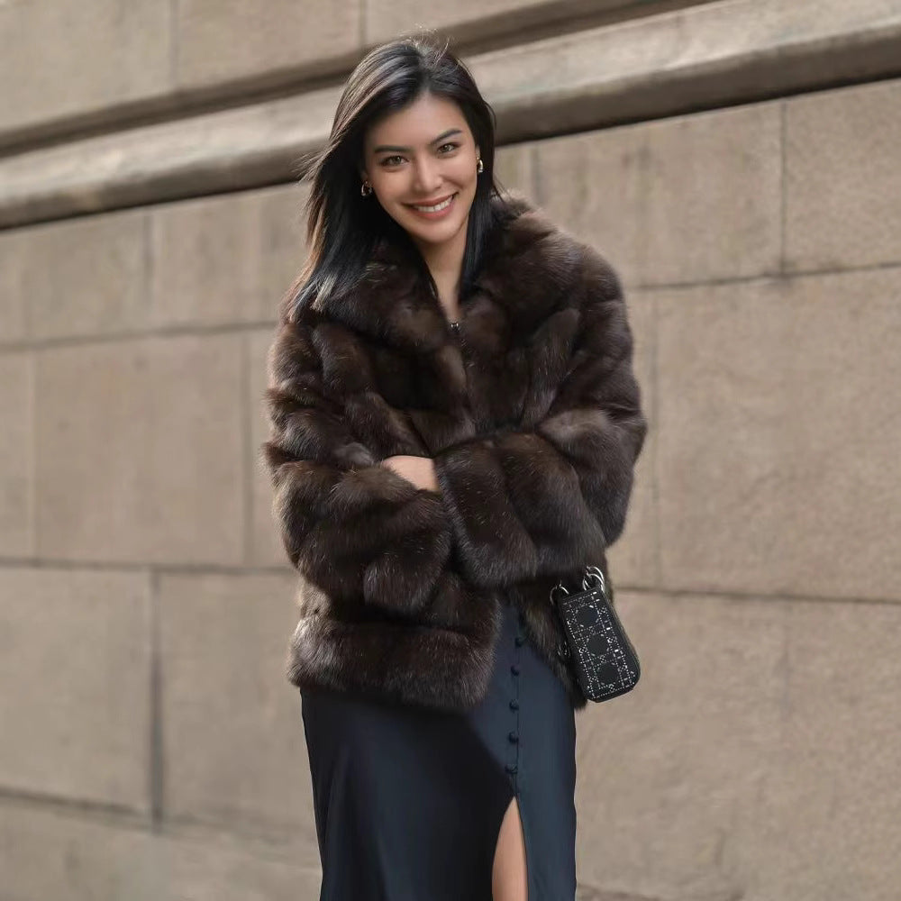 Elegant Faux Fur Short Jacket